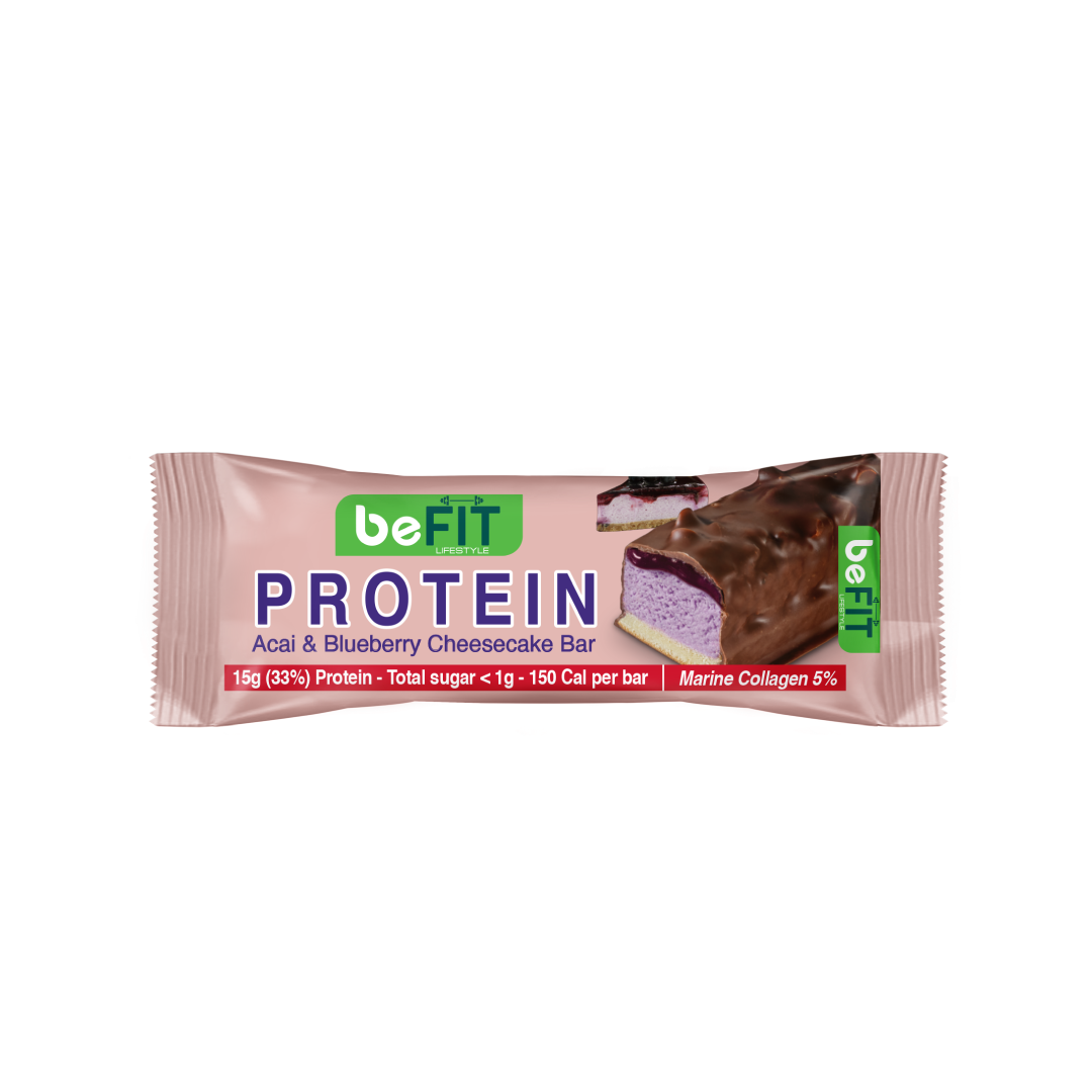 Açaí & Blueberry Cheesecake Protein Cake Bar with Marine Collagen Single