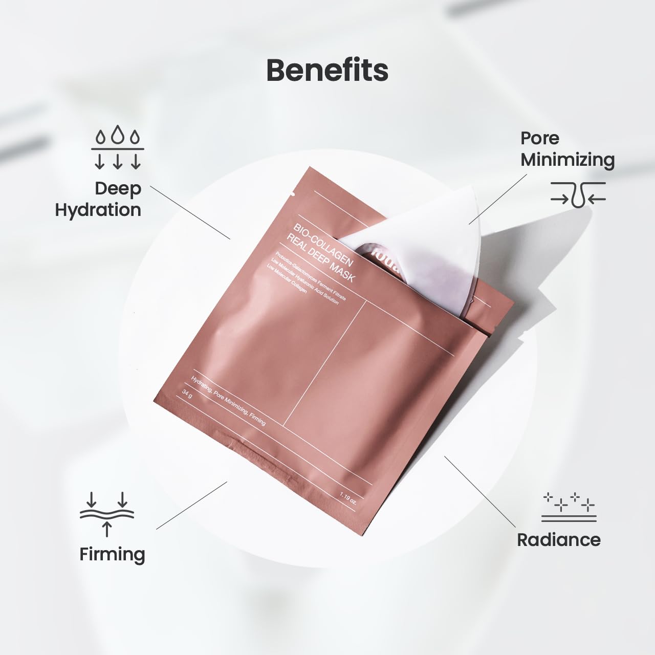 BIODANCE Bio-Collagen Deep Mask – Hydrating Overnight Hydrogel for Pore Care & Firm Skin (4-Pack)