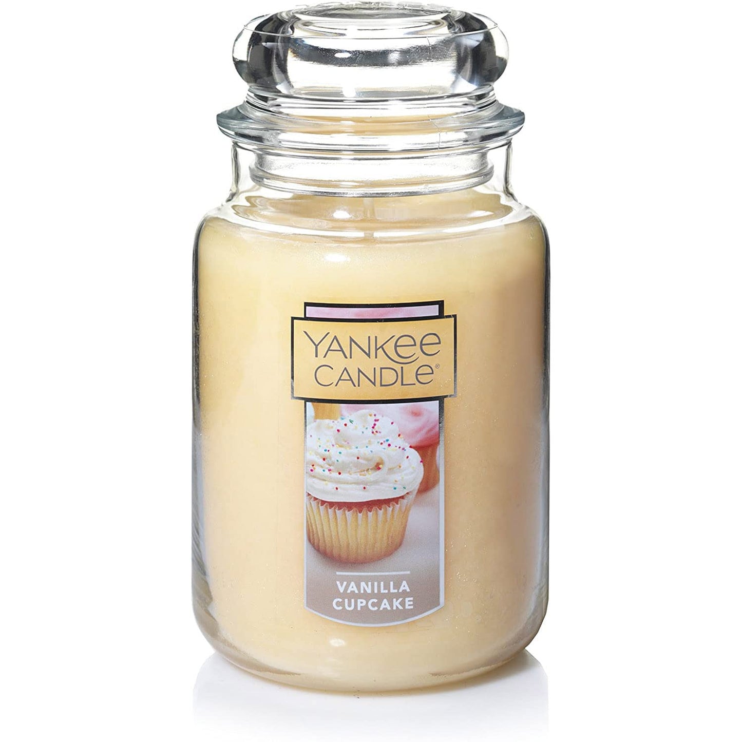 Yankee Candle Vanilla Cupcake – Large 22oz Scented Jar with 110+ Hour Burn, Single Wick for Cozy Ambience