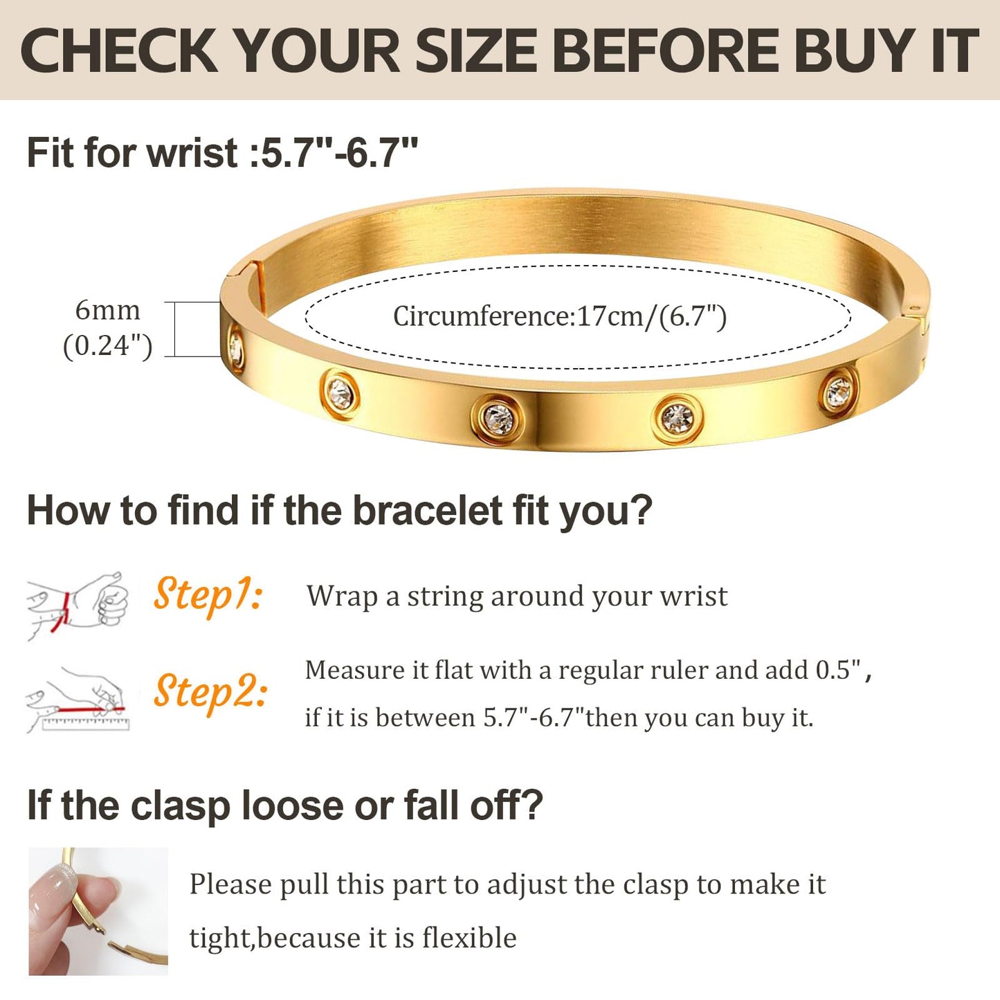 Women’s 3-Piece Gold Bracelet Set – Stackable 18K Plated Floral Bangles, Non-Tarnish Jewelry Gift