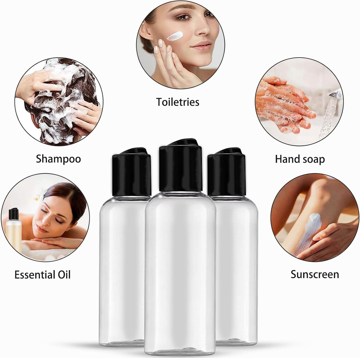5-Pack TSA Approved Travel Bottles – 3.4 oz Leakproof Containers with Labels for Toiletries
