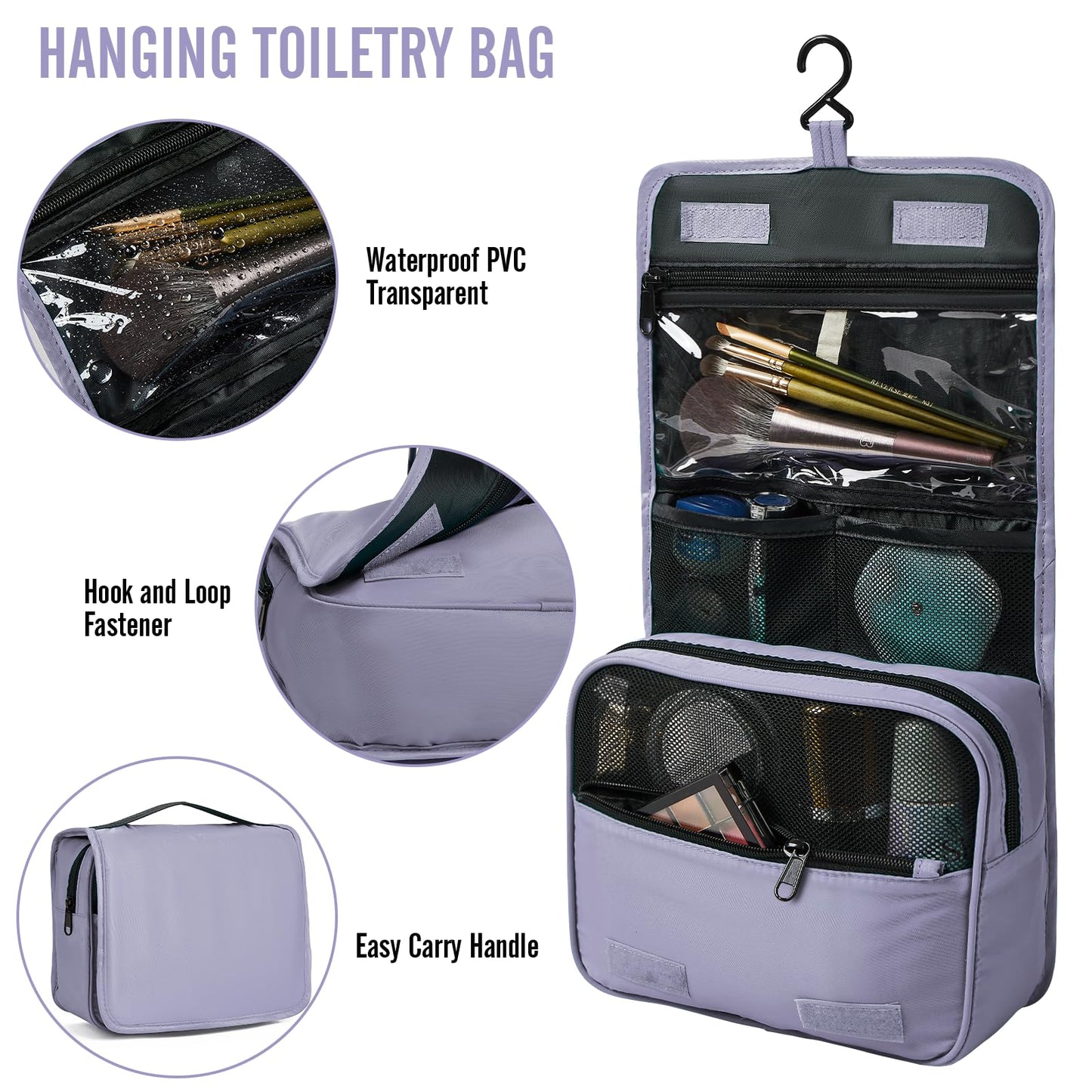 Veken 8-Piece Packing Cubes Set – Black Luggage Organizers in 4 Sizes for Travel & Road Trips