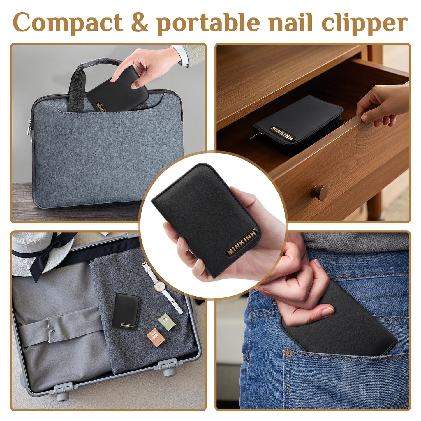 26-Piece Professional Manicure Set – Stainless Steel Nail Care Kit with Luxurious Travel Case