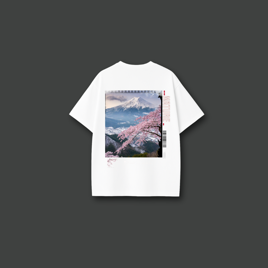Oversized Nature Tee (White)