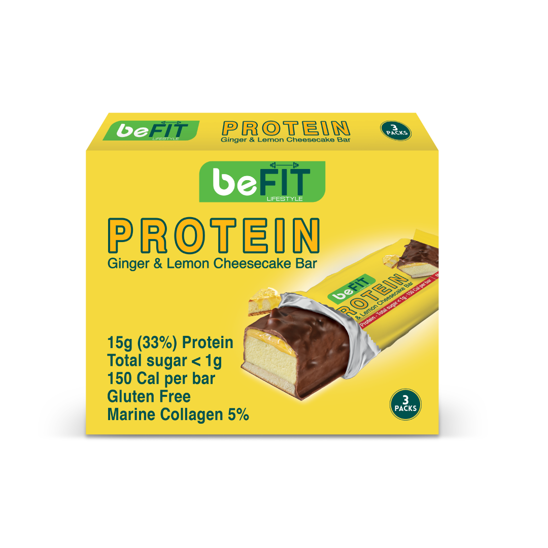 Ginger & Lemon Cheesecake Protein Cake Bar Bundle - Pack Of 3 (9 Bars)