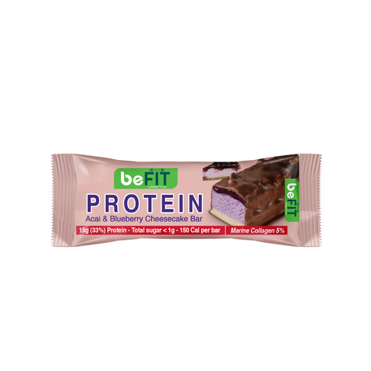 Açaí & Blueberry Cheesecake Protein Cake Bar with Marine Collagen Single