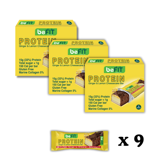 Ginger & Lemon Cheesecake Protein Cake Bar Bundle - Pack Of 3 (9 Bars)
