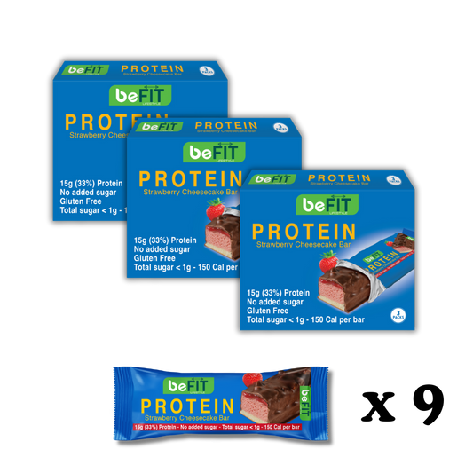 Strawberry Cheesecake Protein Cake Bar Bundle - Pack Of 3 (9 Bars)