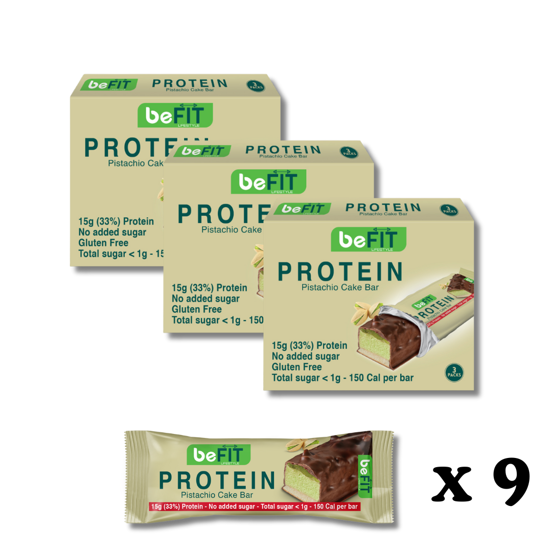Pistachio Protein Cake Bar Bundle - Pack Of 3 (9 Bars)