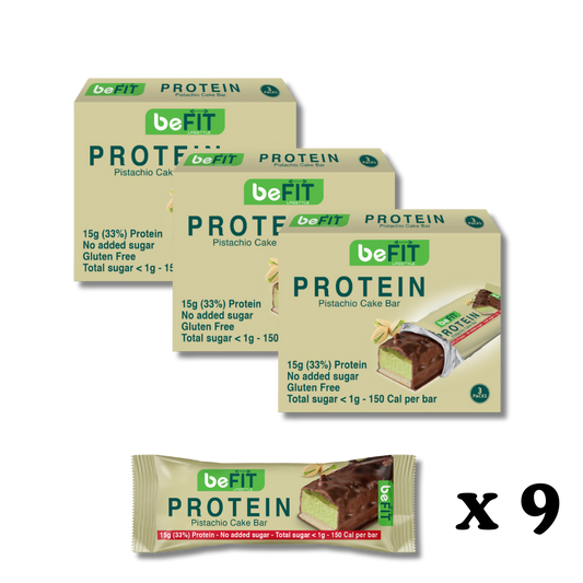 Pistachio Protein Cake Bar Bundle - Pack Of 3 (9 Bars)