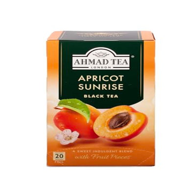Ahmad Tea Apricot Sunrise – Flavored Black Tea Bags (20-Count Box)