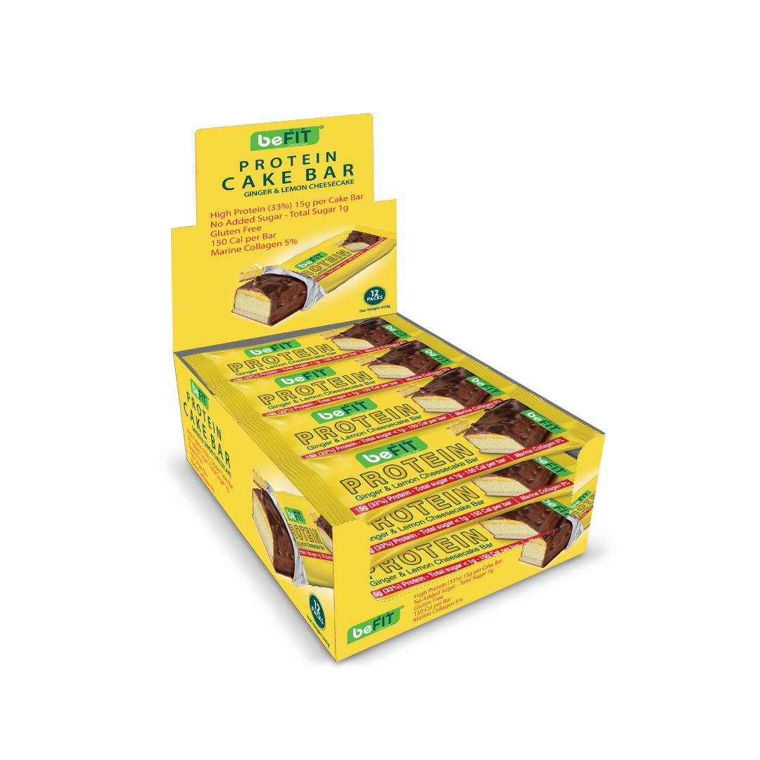 Ginger & Lemon Cheesecake Protein Cake Bar 12pcs per pack