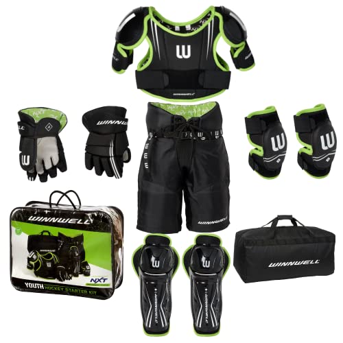 Winnwell Youth Hockey Starter Kit – Cleansport NXT Pads & Equipment Bag Set