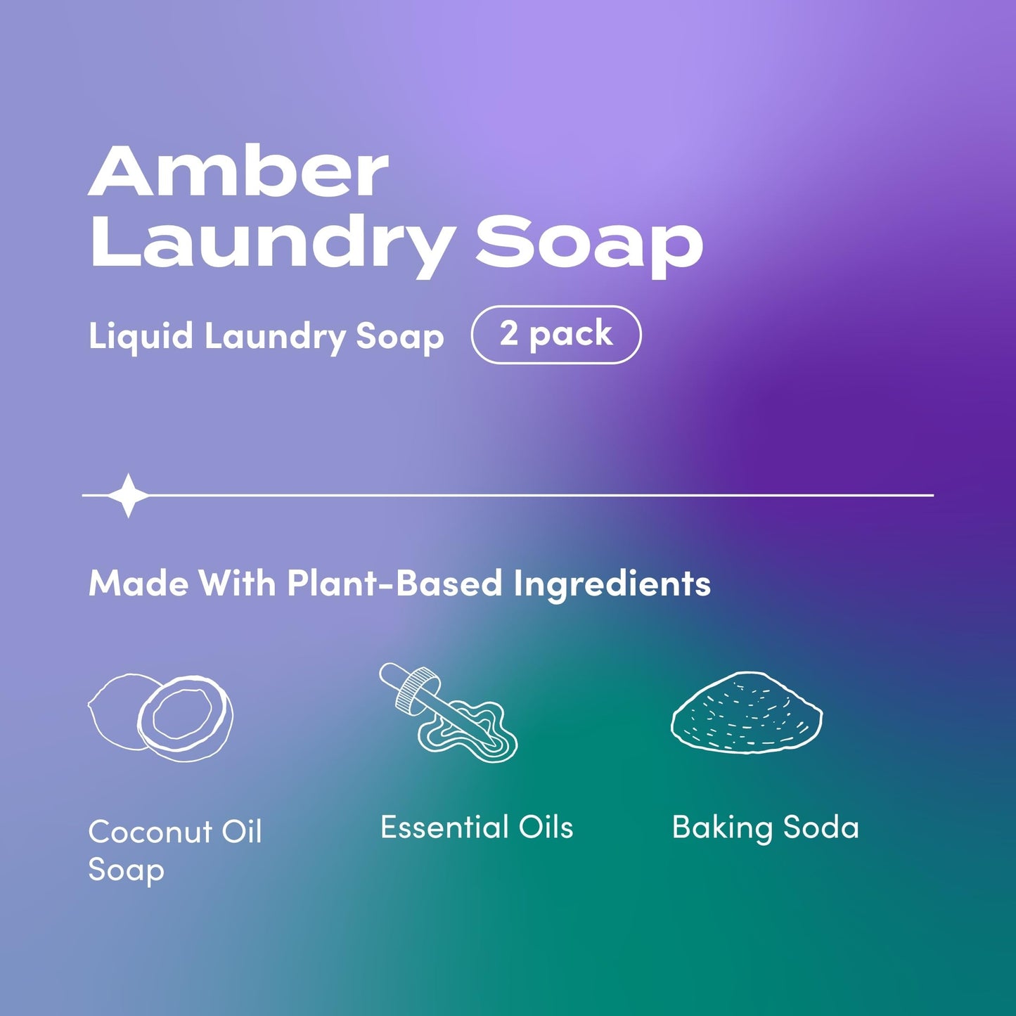 Zum Laundry Soap – Plant-Based Liquid Detergent with Essential Oils (Amber, 64oz)
