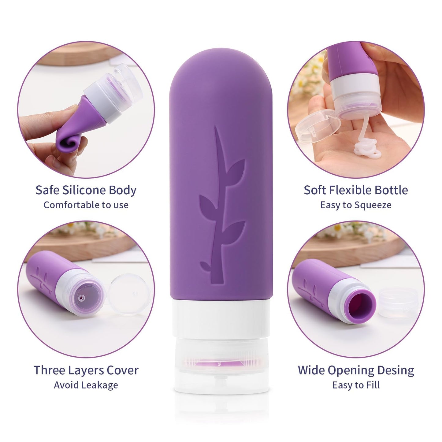 18-Pack TSA Approved Travel Bottles – Leak-Proof Refillable Silicone Containers for Toiletries & Essentials