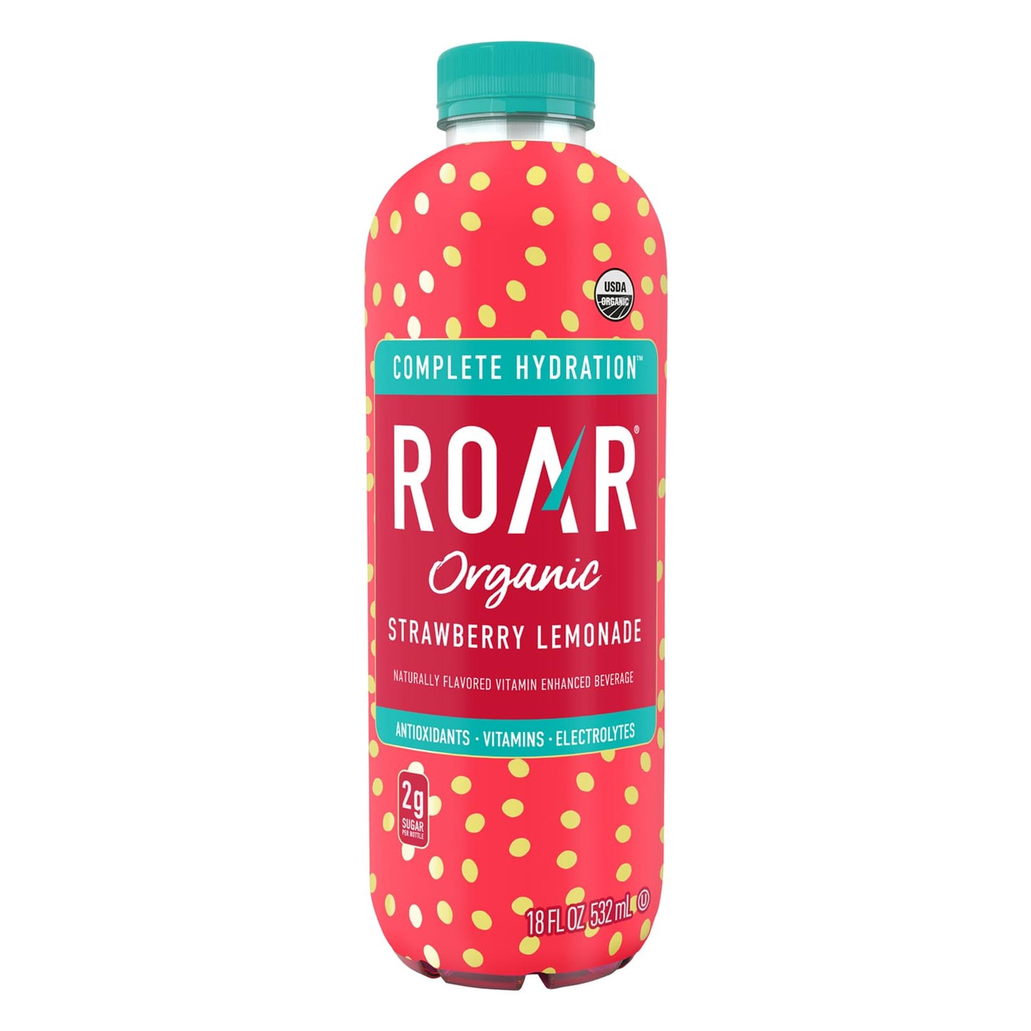 Roar Complete Hydration Organic - Electrolyte Drinks Loaded with Vitamins C, B5, B12 - Non-GMO, Gluten-Free - Dragonfruit Punch - 12 pc