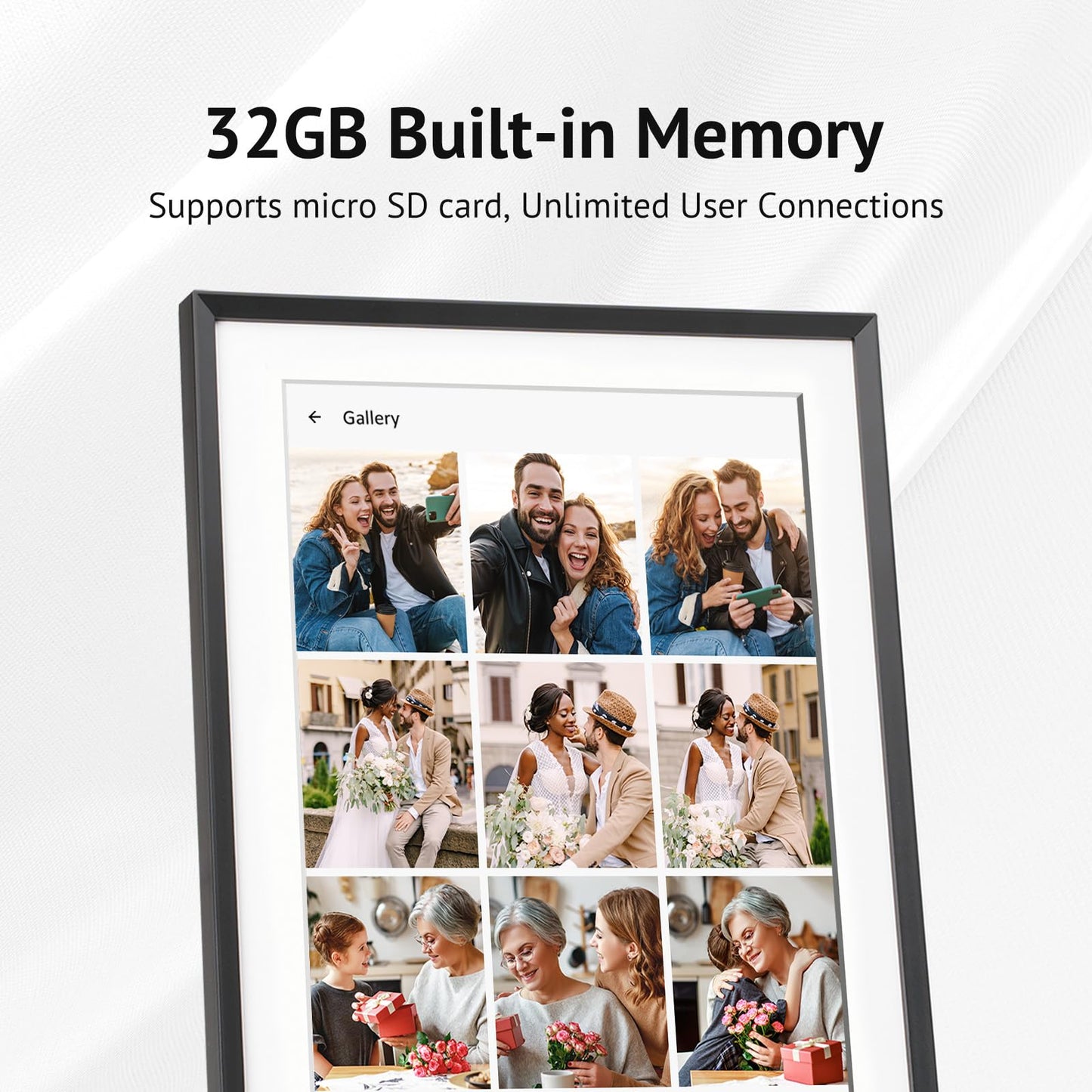 10.1” Digital Picture Frame – 32GB Touchscreen Display with App Sharing for Photos & Videos