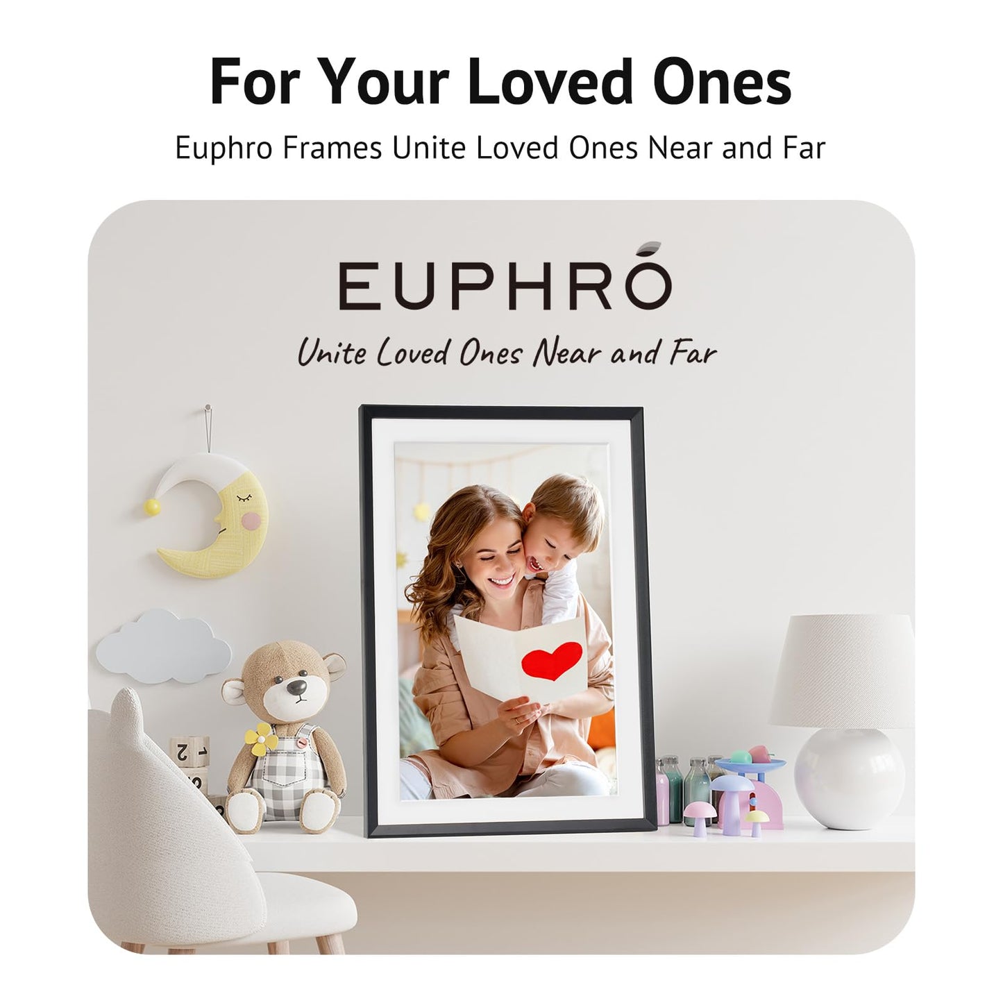10.1” Digital Picture Frame – 32GB Touchscreen Display with App Sharing for Photos & Videos