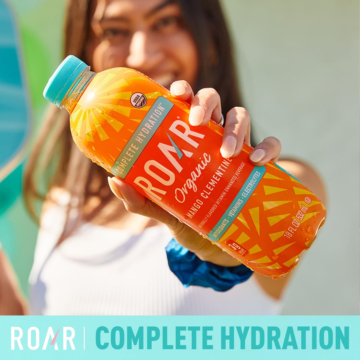 Roar Complete Hydration Organic - Electrolyte Drinks Loaded with Vitamins C, B5, B12 - Non-GMO, Gluten-Free - Dragonfruit Punch - 12 pc