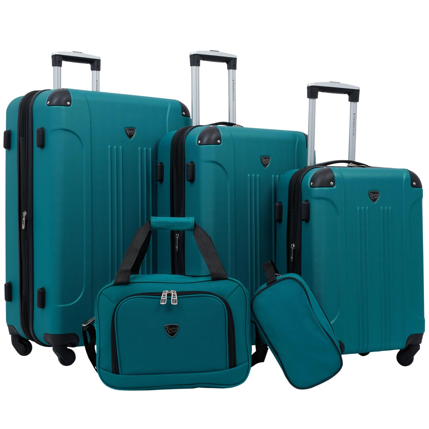 Travelers Club Chicago 20” Hardside Spinner Luggage – Expandable Carry-On Suitcase (Teal)