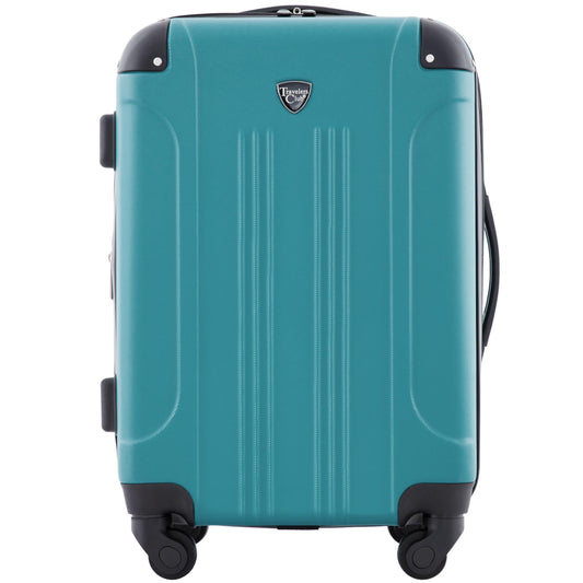 Travelers Club Chicago 20” Hardside Spinner Luggage – Expandable Carry-On Suitcase (Teal)