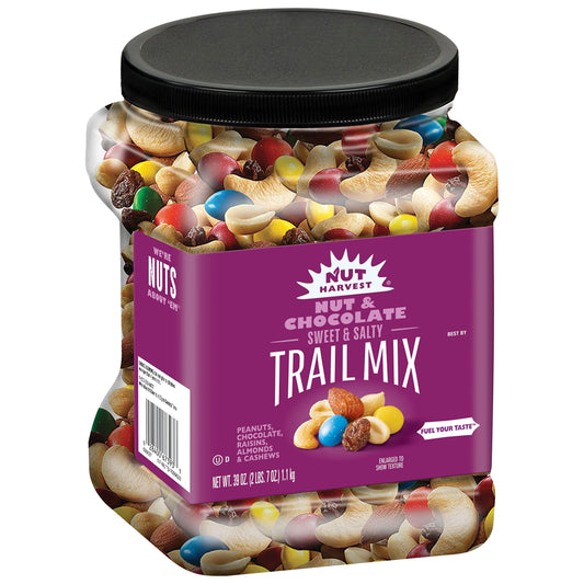 Nut Harvest Nut & Chocolate Mix – 39oz Resealable Jar
