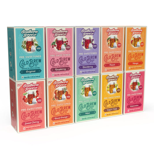 Southern Breeze Cold Brew Sweet Tea – Zero Sugar Black Tea Bags, Original Flavor (20-Count, Pack of 4)