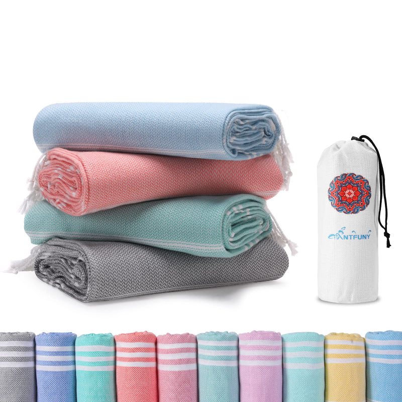 Oversized Turkish Beach Towel – Quick Dry, Sand-Free XL Swim Blanket for Travel, Pool & Cruise Essentials
