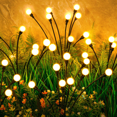 ASMAD Solar Firefly Lights – 4-Pack Outdoor Garden Decor with 32 LEDs, Unique Gift for Women