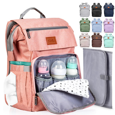 PILLANI Large Diaper Backpack – Travel Bag with Changing Pad for Boys & Girls