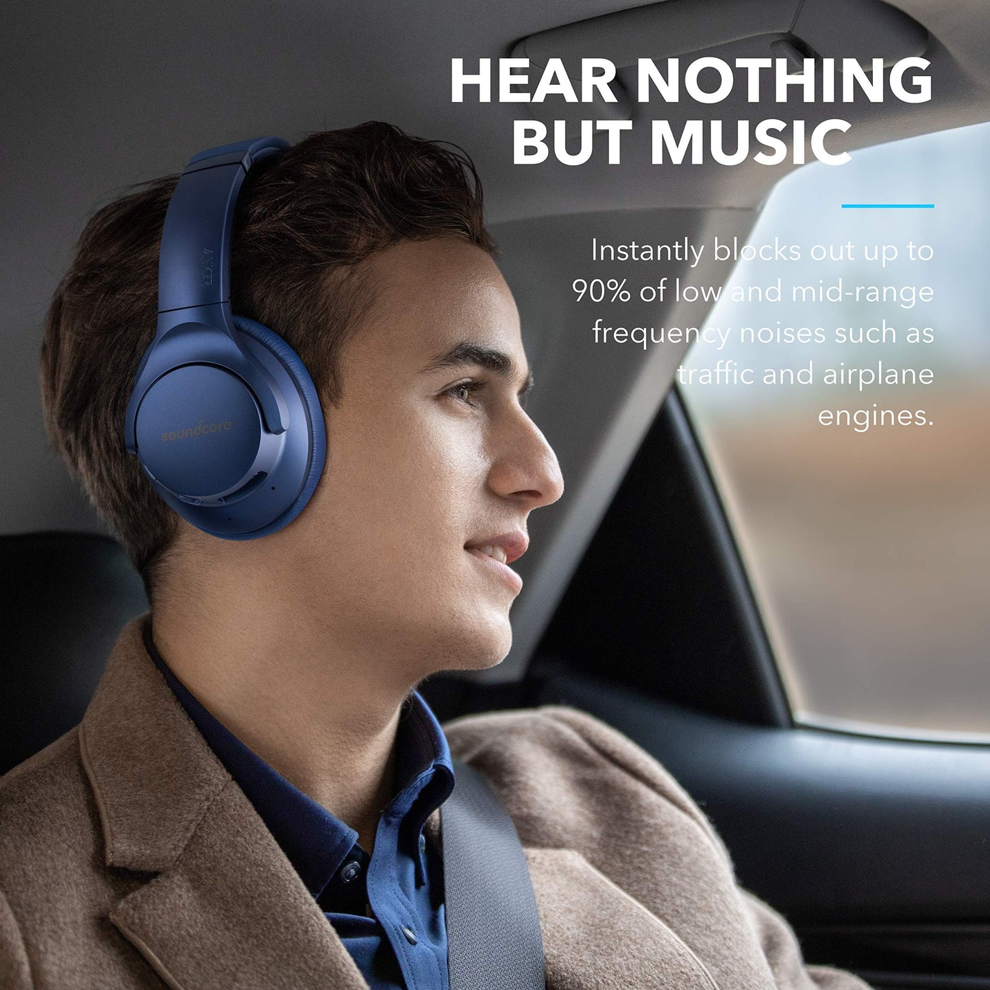 Soundcore Life Q20 Wireless Headphones – Noise Cancelling, Hi-Res Audio, 60H Playtime