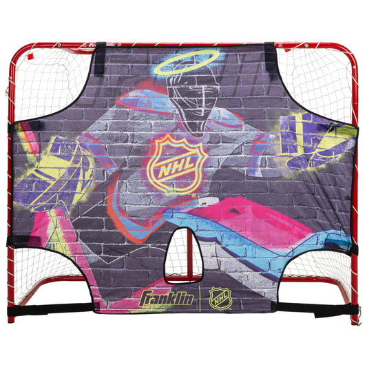 Franklin Sports NHL Goalie Shooting Target – Easy-Attach Street Hockey Net Trainer for Practice & Accuracy