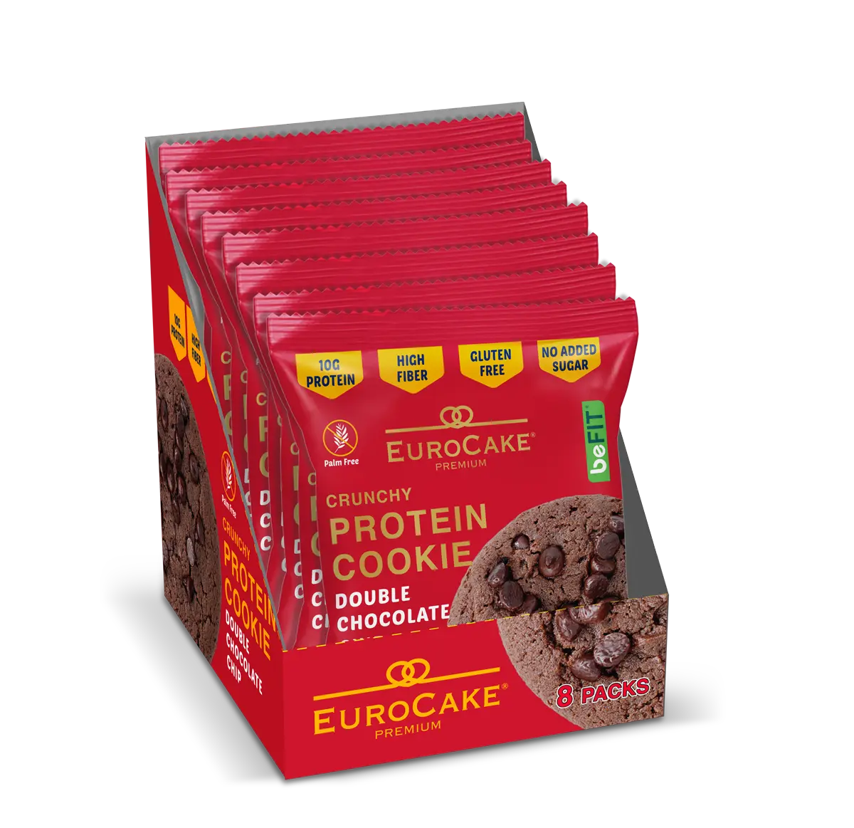 Double Chocolate Crunchy Protein Cookies 8pcs/Box