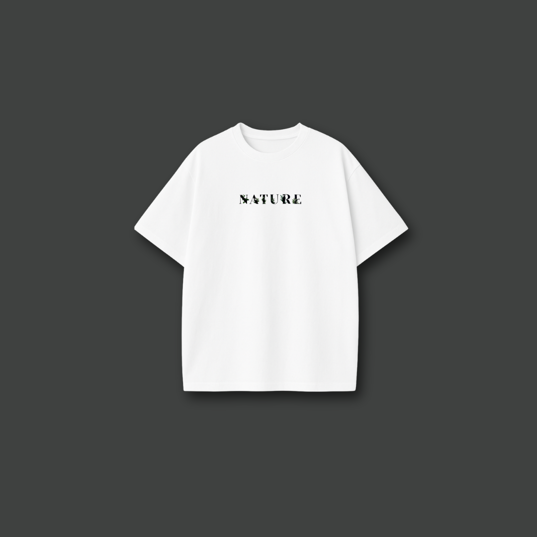 Oversized Nature Tee (White)