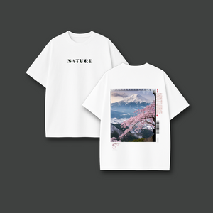 Oversized Nature Tee (White) - 99th Street