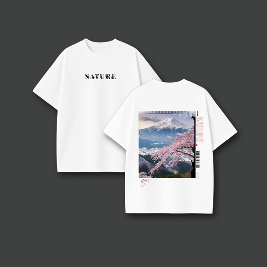 Oversized Nature Tee (White)