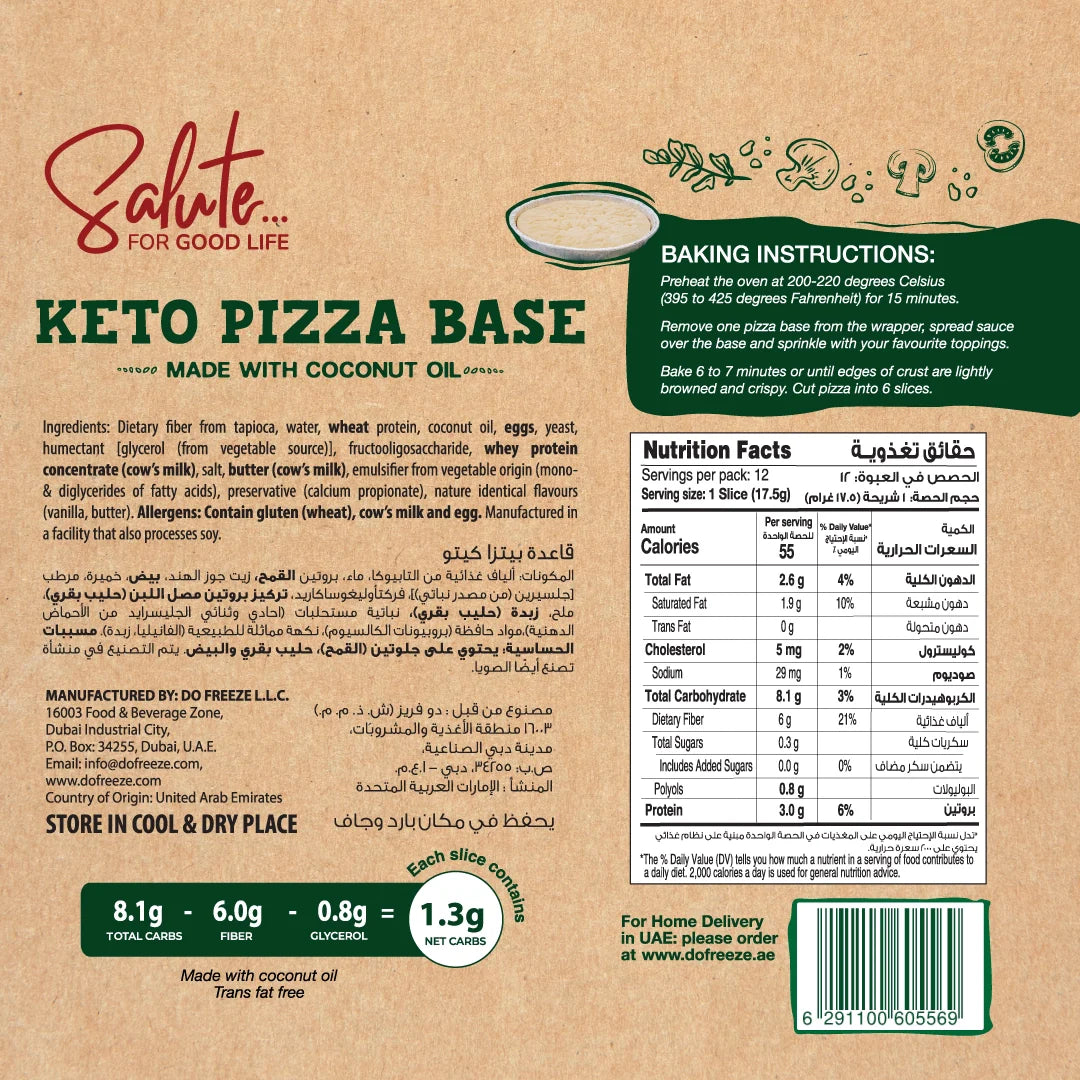 Salute Keto Pizza Base