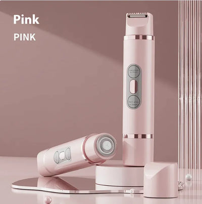 Dual-Head Electric Shaver for Women – Painless Epilator & Hair Trimmer for Bikini, Face, Underarm & Legs