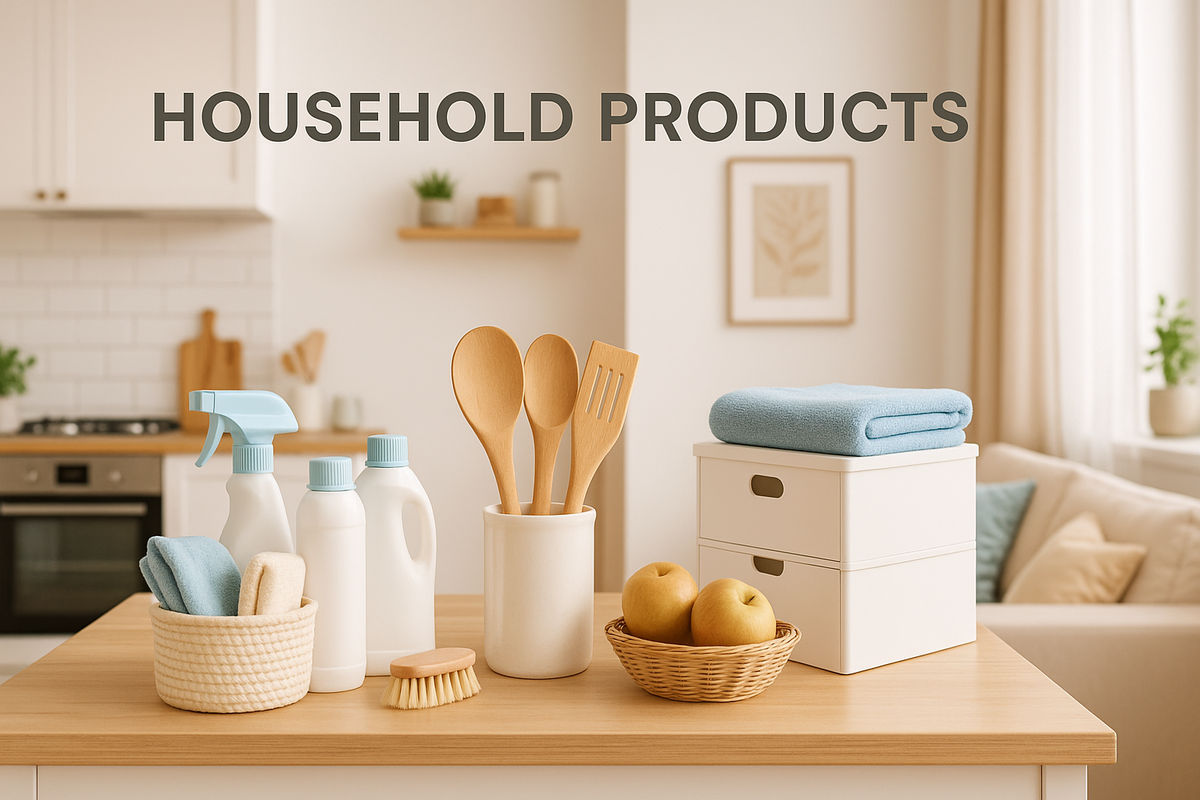 Banner for Household products for a homepage